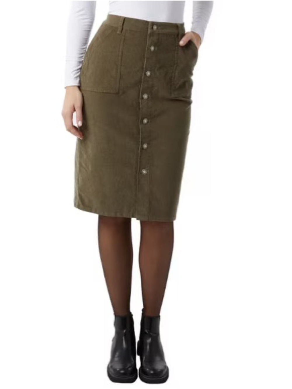 32 Degrees Women's Corduroy Pencil Skirt